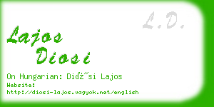 lajos diosi business card